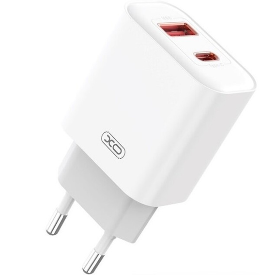 Síťová nabíječka XO CE12, USB-C, 20W + kabel USB-C - Lightning, bílá