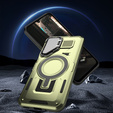 Pouzdro pro Samsung Galaxy A16, Military MagSafe with camera protection, zelené