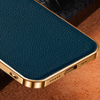 Pouzdro pro iPhone 14 Plus, Cowhide Leather, zelené