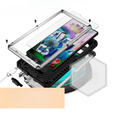 Pancéřové pouzdro pro Samsung Galaxy S23 Ultra, R-JUST CamShield Slide, stříbrné