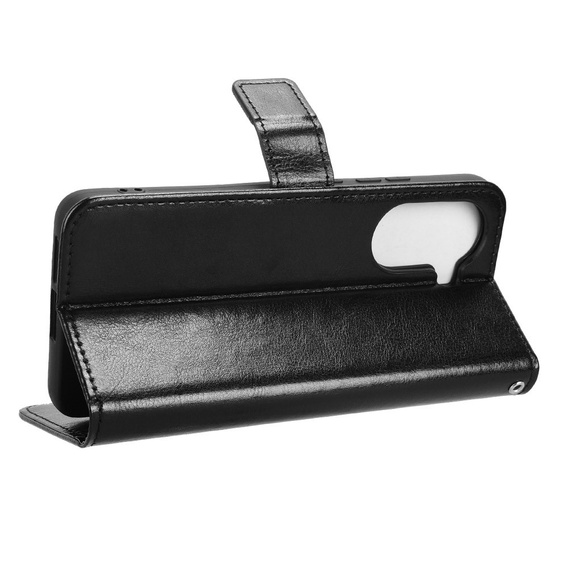 Klopové pouzdro pro Xiaomi Poco X7 Pro 5G, Crazy Horse Wallet, černé