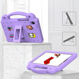 Dětské pouzdro pro Samsung Galaxy Tab A9, Cute Patterns, se stojánkem, fialové