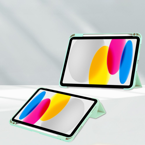 Pouzdro pro iPad 10.9 2022 10 Gen, Smartcase Hybrid, se slotem na stylus, zelené