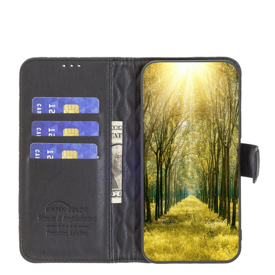 Klopové pouzdro pro Infinix Hot 40i, Wallet, BINFEN COLOR, černé