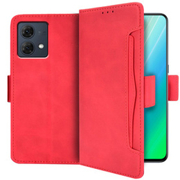 Klopové pouzdro pro Motorola Moto G84 5G, Card Slot, červené