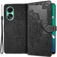 Klopové pouzdro pro Oppo A78 4G, Mandala, černé