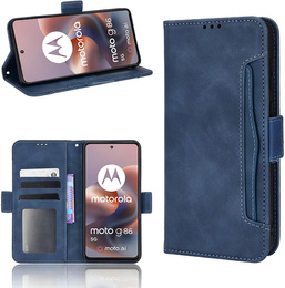 Klopové pouzdro pro Motorola Moto G86 Power 5G, Card Slot, námořnicky modré