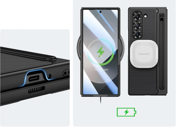 Skleněné pouzdro s plnou 360° ochranou pro Samsung Galaxy Z Fold7 5G