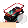 Pouzdro pro iPhone 15 Pro Max, R-JUST CamShield Slide, pancéřované, červené / černé