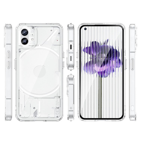 Pouzdro pro Nothing Phone 1, Fusion Hybrid, průhledné