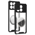 Pouzdro pro Xiaomi Poco F6 Pro, s magnetickou fólií, transparentní / černé