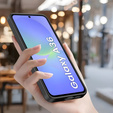 Pouzdro pro Samsung Galaxy A36, Silicone Heart, černé + 9H tvrzené sklo