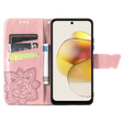 Klopové pouzdro pro Motorola Moto G73 5G, Butterfly, růžové rose gold