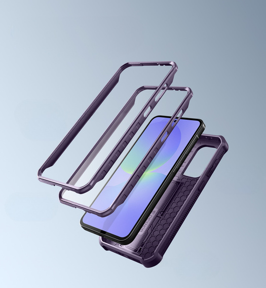 Pancéřové pouzdro pro Samsung Galaxy A36 5G, Dexnor Full Body (Two Frames), fialové