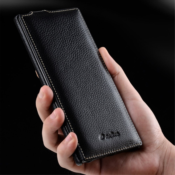 MELKCO flipové pouzdro pro Samsung Galaxy Note 20 Ultra, kožené, flipové, černé