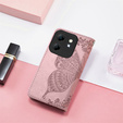 Klopové pouzdro pro Infinix Hot 50i 4G, Butterfly, růžové rose gold