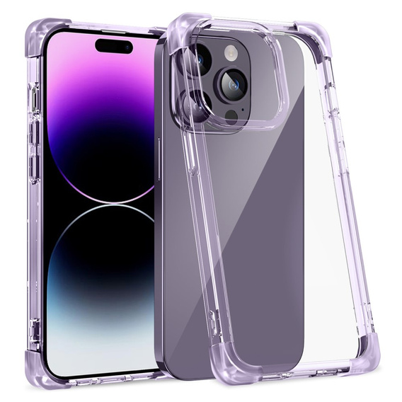 Pouzdro pro iPhone 14 Pro, ERBORD CornerShield, fialové