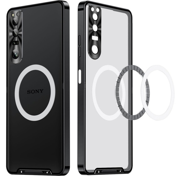 Pouzdro pro Sony Xperia 1 V, CamShield MagSafe, transparentní / černé