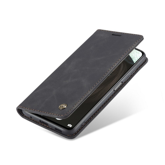 Pouzdro CASEME pro Xiaomi Redmi Note 10 Pro, Leather Wallet Case, černé