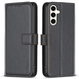 Klopové pouzdro pro Samsung Galaxy S23 FE, BINFEN Wallet, černé + 9H sklo