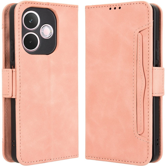 Klopové pouzdro pro Oppo A5 Pro 5G, Card Slot, růžové
