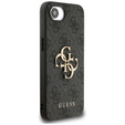 Pouzdro GUESS pro iPhone 16E, 4G Big Metal Logo, černé