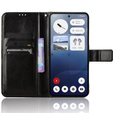 Klopové pouzdro pro Nothing Phone 3A, Crazy Horse Wallet, černé