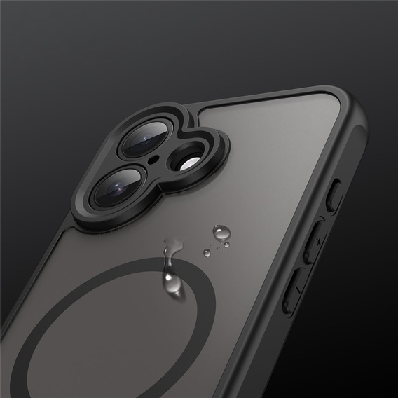 Pouzdro pro iPhone 17, pro MagSafe, s ochranou fotoaparátu, tónované s černým rámečkem