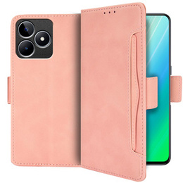 Klopové pouzdro pro Realme C53 4G, Card Slot, růžové