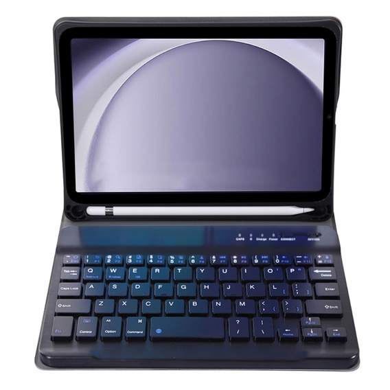 Pouzdro + klávesnice Samsung Galaxy Tab A9, Leather Pen Slot, černé