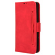 Klopové pouzdro pro Infinix Note 40 Pro, Card Slot, červené