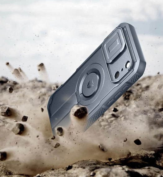 Pancéřové pouzdro Dexnor se stojánkem a spouští fotoaparátu, pro MagSafe pro iPhone 17 Pro Max