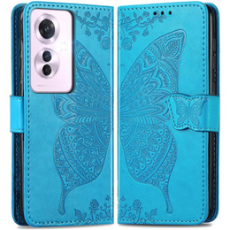 Klopové pouzdro pro Oppo Reno 11F 5G, Butterfly, modré