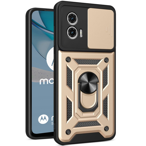 Pouzdro pro Motorola Moto G53 5G, CamShield Slide, zlaté