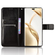 Klopové pouzdro pro Honor 200 Pro 5G, Crazy Horse Wallet, černé