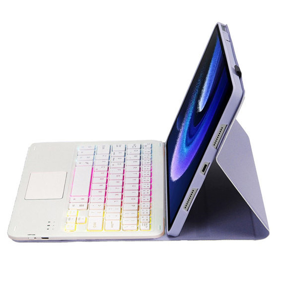 Pouzdro + klávesnice Xiaomi Pad 6 / 6 Pro, with touchpad, fialové