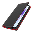 Klopové pouzdro pro Samsung Galaxy S24 FE, Litchi Skin Grain, černé