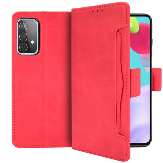 Klopové pouzdro pro Samsung Galaxy A52 / A52s, Card Slot, červené