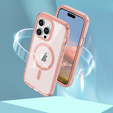 Pouzdro pro iPhone 16 Pro, Shockproof Hybrid, s fólií na displej, pro MagSafe, růžové