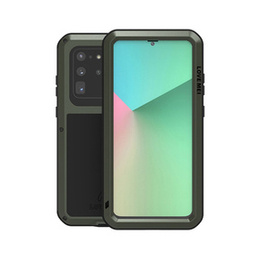 Pouzdro Love Mei pro Samsung Galaxy S20 Ultra, armored with glass, zelené