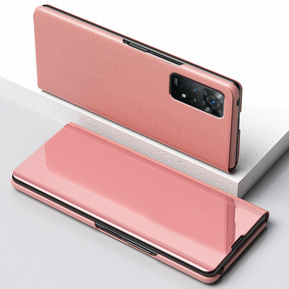 Pouzdro pro Xiaomi Redmi Note 11 Pro 4G / 5G, Clear View, růžové rose gold