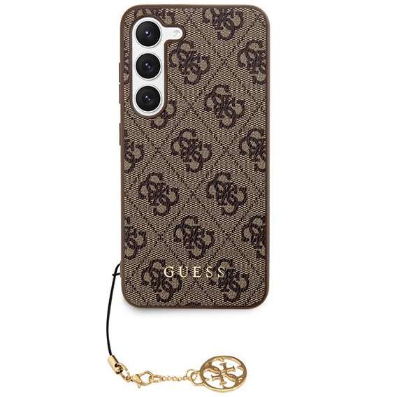 Pouzdro GUESS pro Samsung Galaxy A55, 4G Charms Collection Hardcase, hnědé