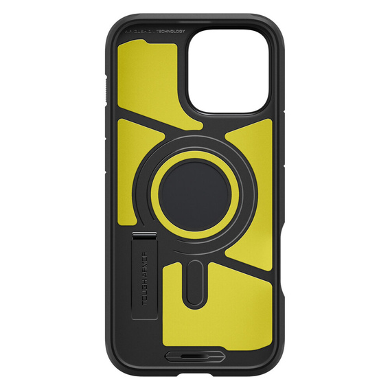 Pouzdro Spigen pro iPhone 16 Pro, Tough Armor Mag MagSafe, černé + 9H tvrzené sklo