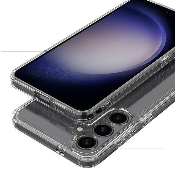Pouzdro pro Samsung Galaxy S24+ Plus, Fusion Hybrid, s ochranou fotoaparátu, průhledné