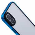 Pouzdro pro iPhone 16, Magnetic Dual Glass, modré