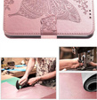 Klopové pouzdro pro Motorola Moto G85, Butterfly, růžové rose gold