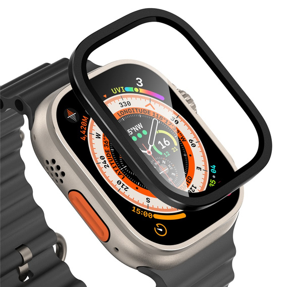 Ochranný rámeček s tvrzeným sklem pro Apple Watch Ultra 1/2/3 49 mm