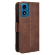 Klopové pouzdro pro Motorola Moto E14, Card Slot, hnědé