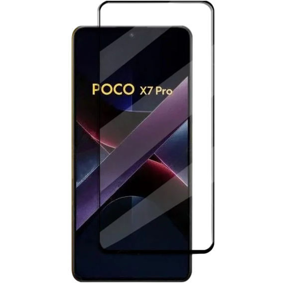 3D tvrzené sklo pro Xiaomi Poco X7 Pro 5G, černý rámeček