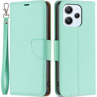 Klopové pouzdro pro Xiaomi Redmi 12 4G, Wallet Litchi Magnet, zelené